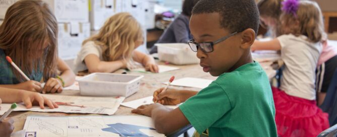 Children At Their Desks