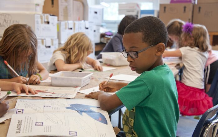 Children At Their Desks