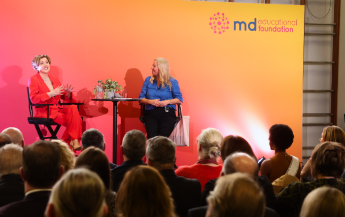 Miriam Dervan, Co-Founder at mdeducational foundation talking at mdeducational foundation launch event in Ireland