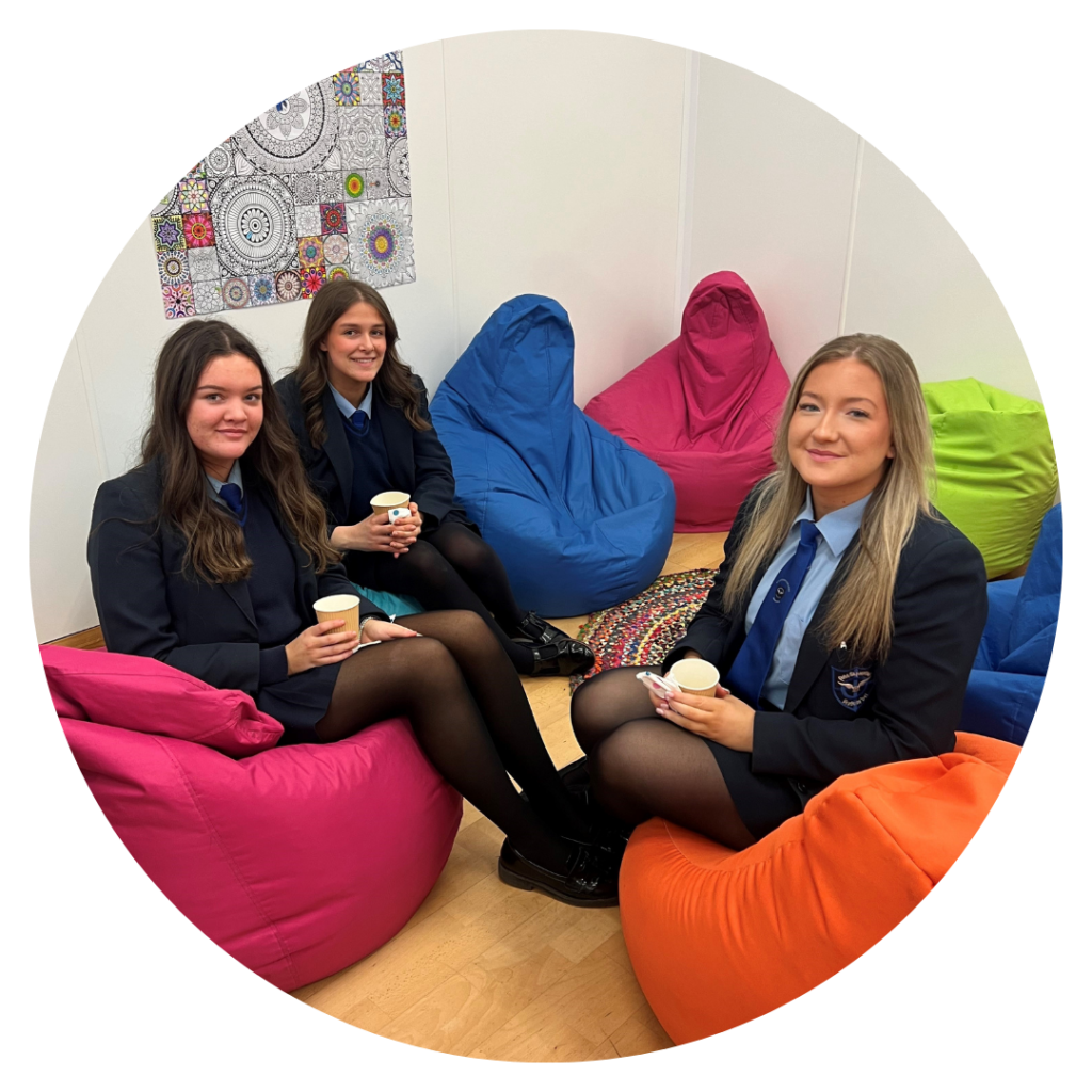 St Patrick's Maghera College students at the Wellbeing Hub for International Women's Day, organised by the Wellbeing Lead