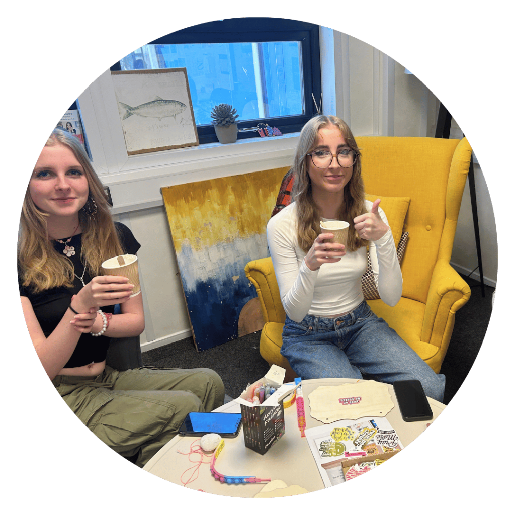 A group of girls at a Wellbeing Hub