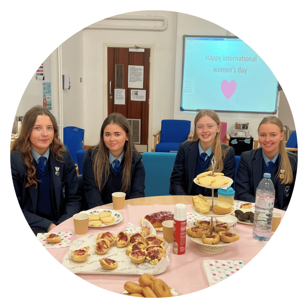 A group of girls at a Wellbeing Hub