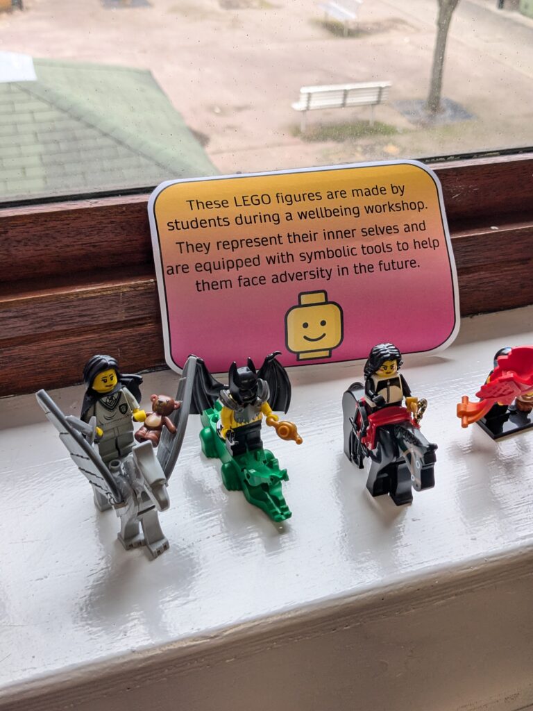 Wellbeing Hub enrichment activity with LEGO figures, organised by Wellbeing Lead, Andrew Bould